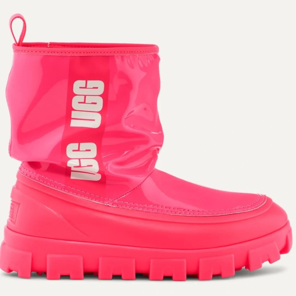 Ugg Classic Brellah Mini Boot Super Coral Pink Scrunched Kids Girls 3